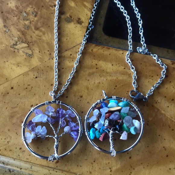 Jewelry - Tree of Life Wire Wrapped Pendants and Stainless Steel Chain
